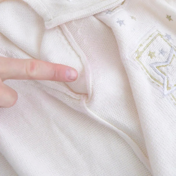 Vintage  Tiara Cream Ugly Christmas Beaded Reindeer Zip Up Cardigan Sweater XL - Picture 15 of 16